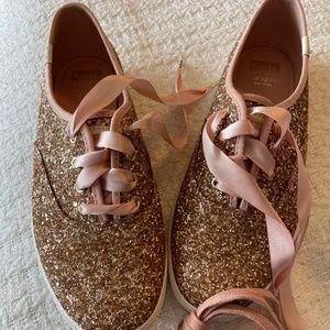 Keds by Kate Spade Rose gold glitter